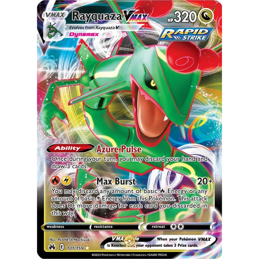 [ENG] SWSH 12.5 Crown Zenith: 101/159 Rayquaza VMAX R (Foil)