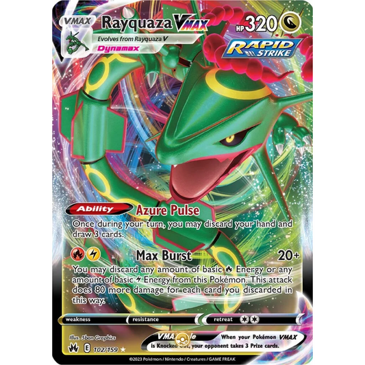 [ENG] SWSH 12.5 Crown Zenith: 102/159 Rayquaza VMAX R (Foil)