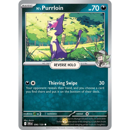 [ENG] Pokemon SV09 Journey Together: 096/159 N's Purrloin [Darkness] [C - Common] (Reverse Holo)