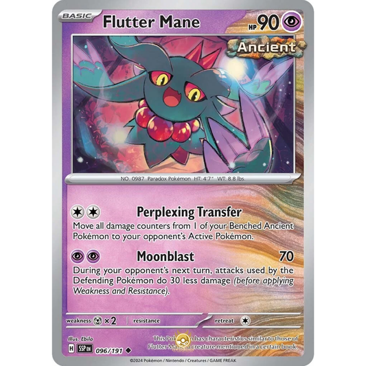 [ENG] Pokemon SV08 Surging Sparks: 096/191 Flutter Mane [Psychic] [U - Uncommon] (Non-foil)