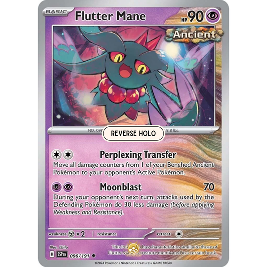 [ENG] Pokemon SV08 Surging Sparks: 096/191 Flutter Mane [Psychic] [U - Uncommon] (Reverse Holo)