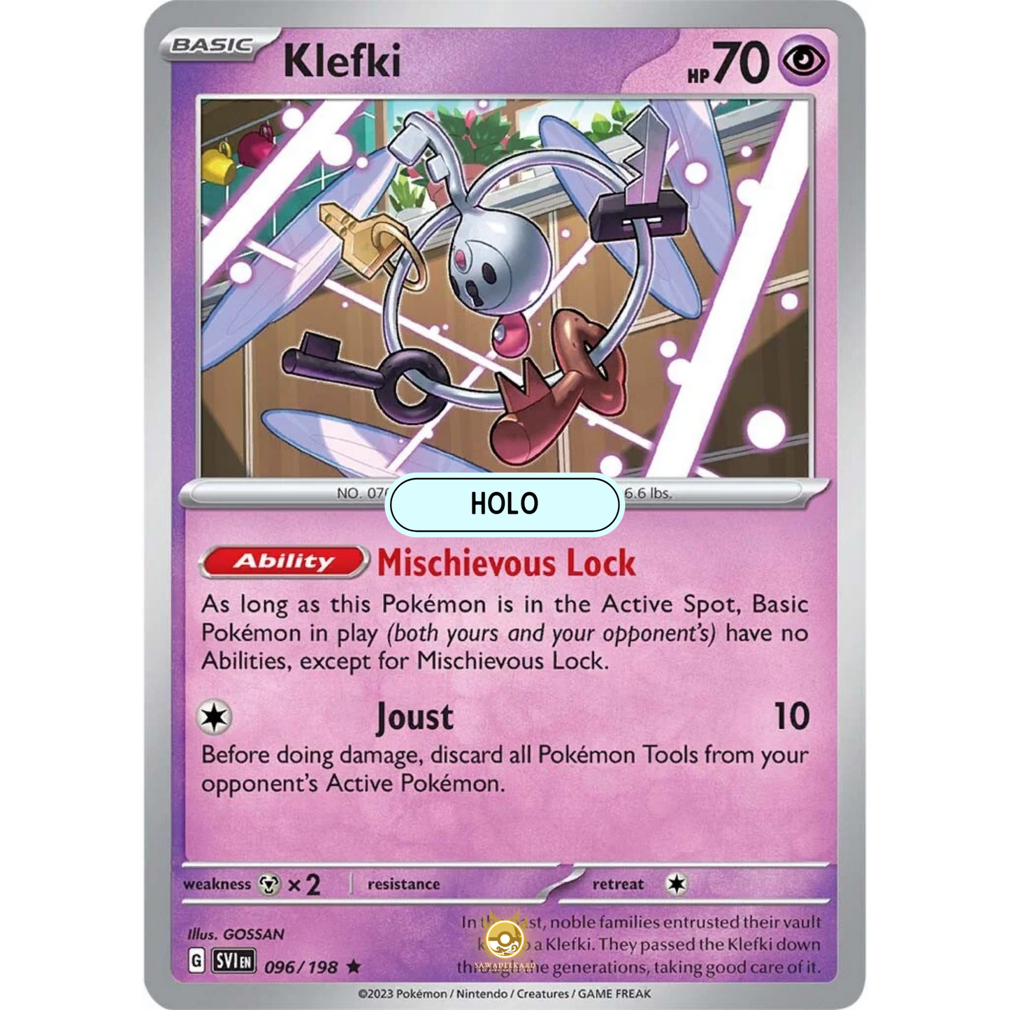 [ENG] SV01 Scarlet Violet Base Set: 096/198 Klefki R (Foil)