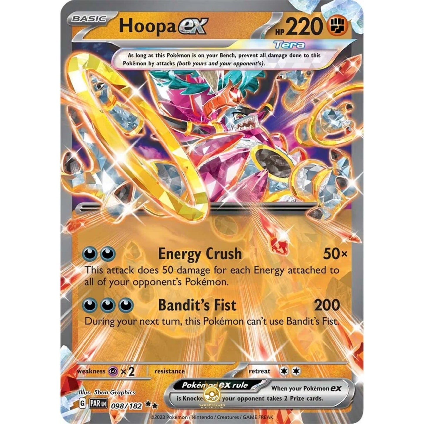 [ENG]	SV04	Paradox Rift:	098/182	Hoopa ex	RR	(Foil)