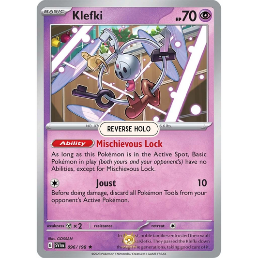 [ENG] SV01 Scarlet Violet Base Set: 096/198 Klefki R (Reverse Holo)