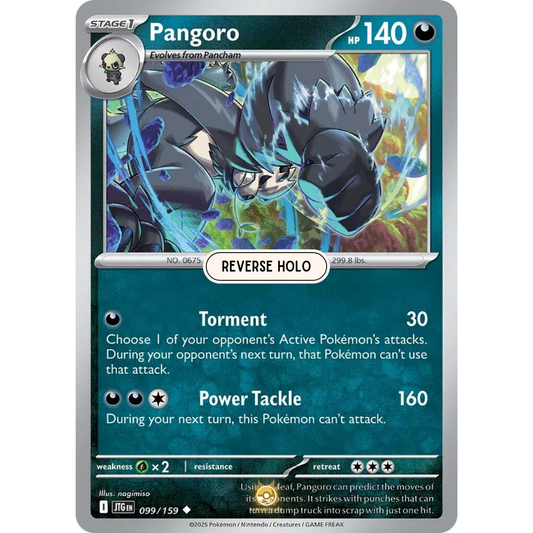 [ENG] Pokemon SV09 Journey Together: 099/159 Pangoro [Darkness] [U - Uncommon] (Reverse Holo)
