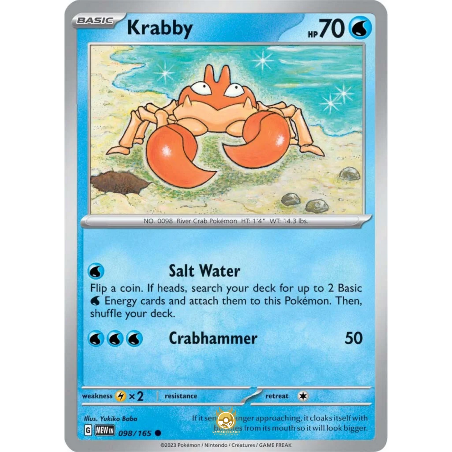 [ENG]	SV3.5	151:	098/165	Krabby		C	(Non-Foil)