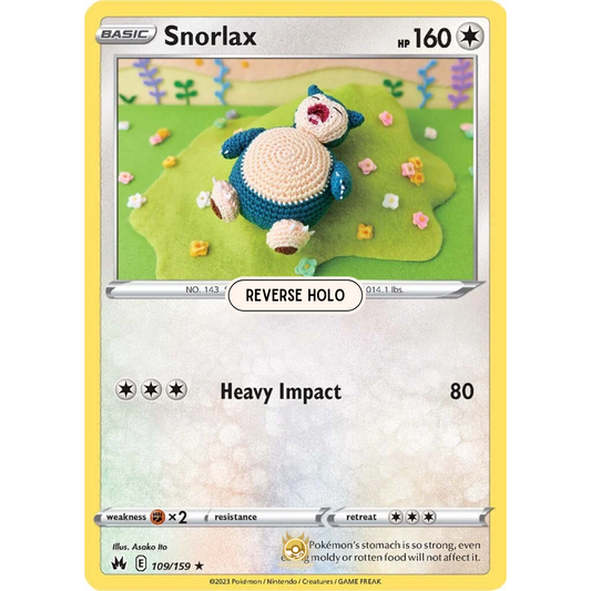 [ENG] SWSH 12.5 Crown Zenith: 109/159 Snorlax R (Reverse Holo)