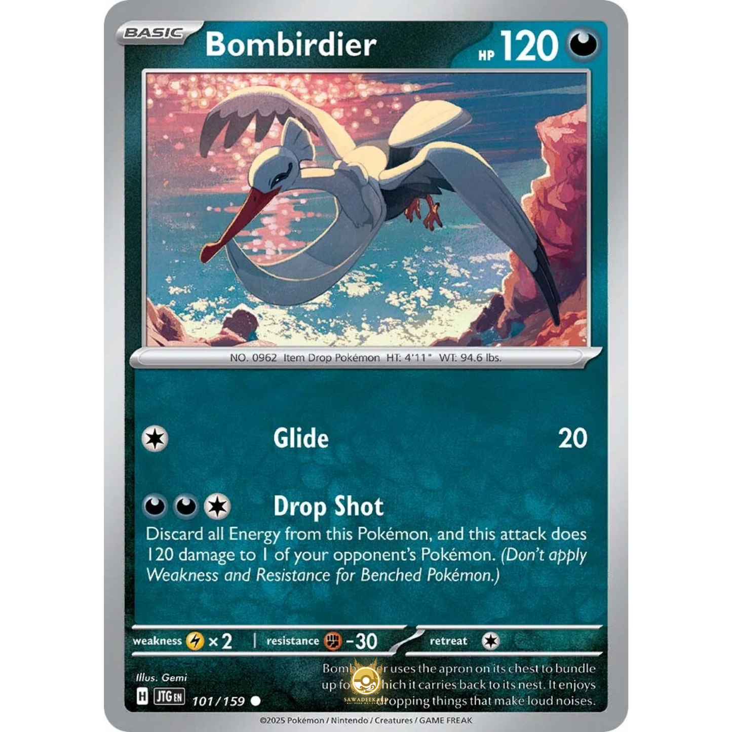[ENG] Pokemon SV09 Journey Together: 101/159 Bombirdier [Darkness] [C - Common] (Non-foil)