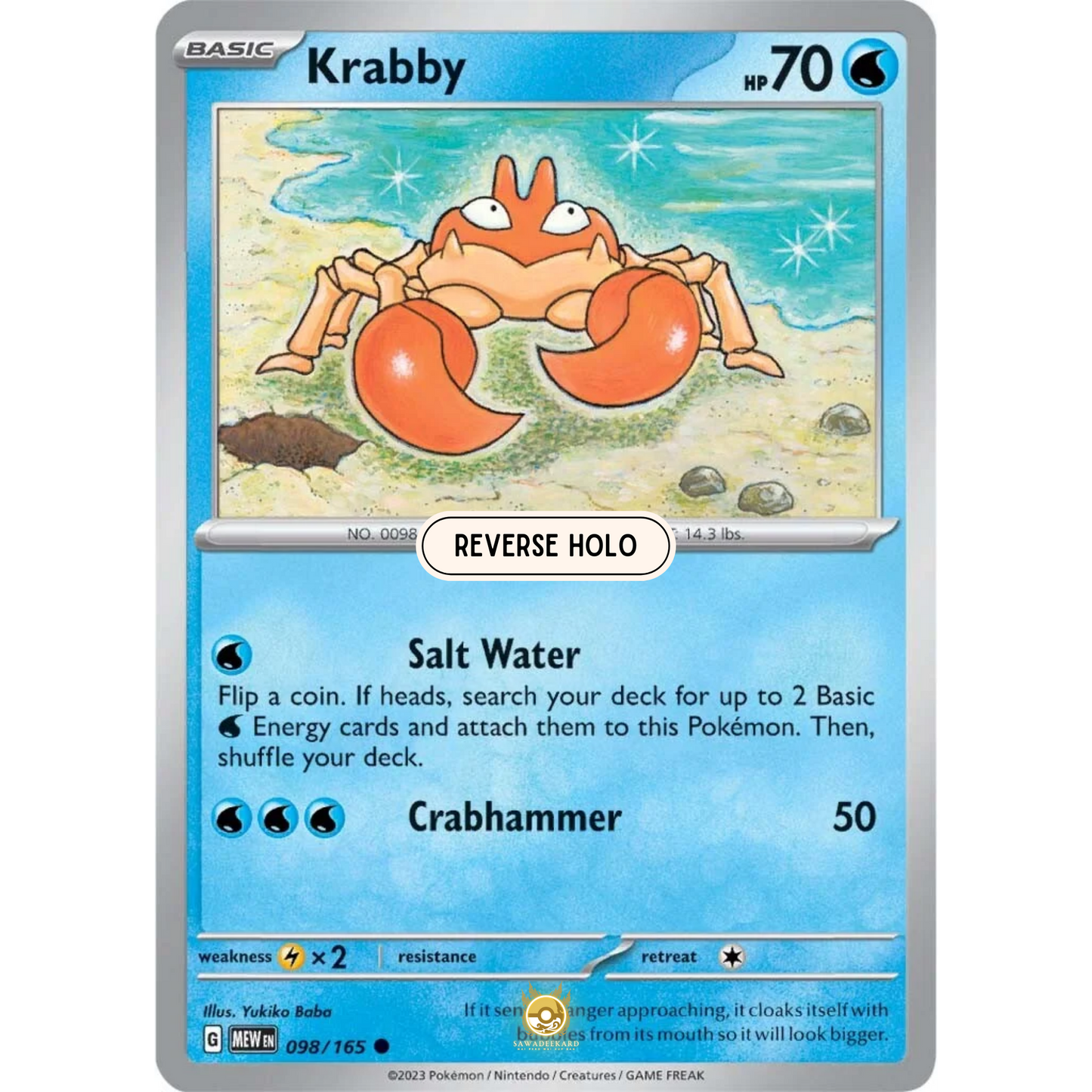 [ENG]	SV3.5	151:	098/165	Krabby		C	(Reverse Holo)