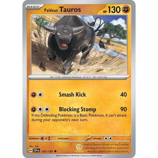 [ENG] Pokemon SV08 Surging Sparks: 101/191 Paldean Tauros [Fighting] [U - Uncommon] (Non-foil)
