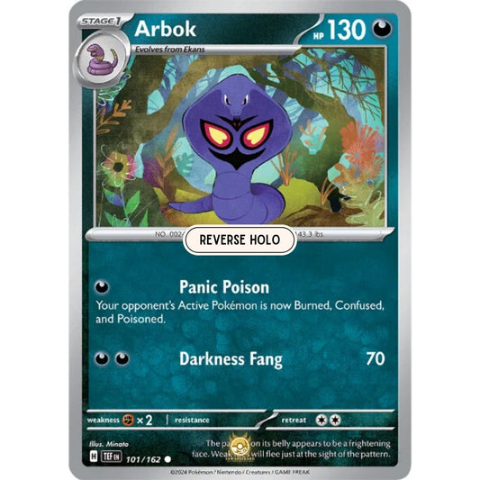 [ENG]	SV05	Temporal Forces:	101/162	Arbok	[Darkness]	[C - Common]	(Reverse Holo)