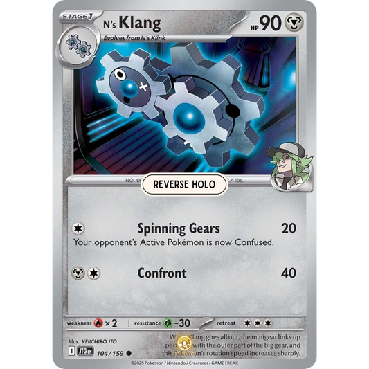 [ENG] Pokemon SV09 Journey Together: 104/159 N's Klang [Metal] [C - Common] (Reverse Holo)
