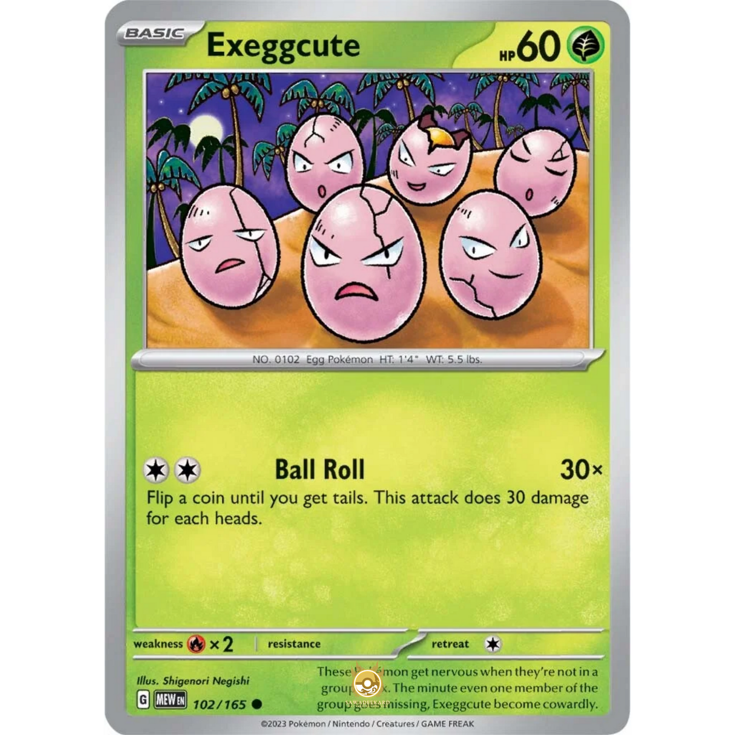 [ENG]	SV3.5	151:	102/165	Exeggcute	C	(Non-Foil)