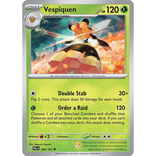 [ENG] SV02 Paldea Evolved: 009/193 Vespiquen U (Non-Foil)