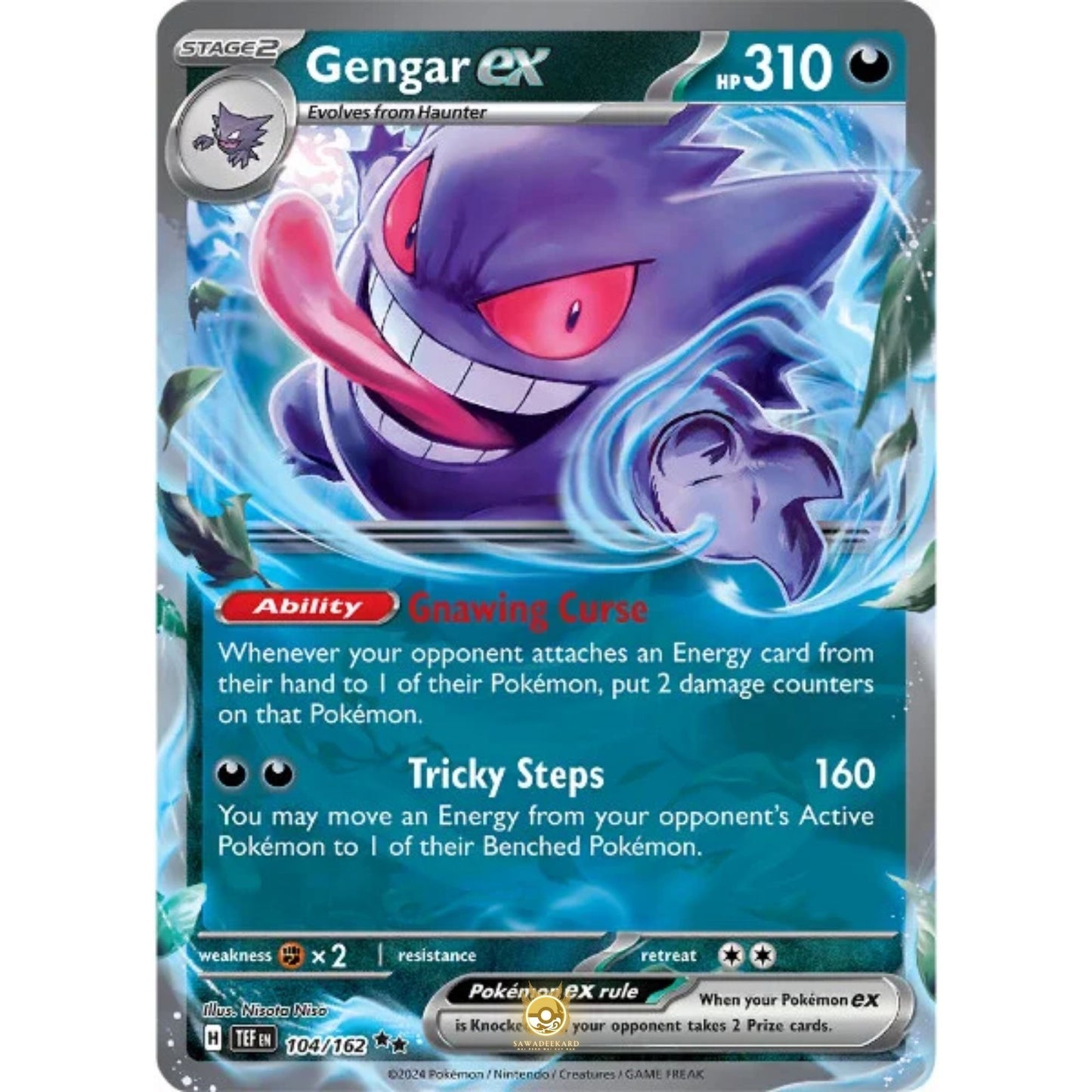 [ENG]	SV05	Temporal Forces:	104/162	Gengar ex	[Darkness]	[RR - Double Rare]	(Foil)