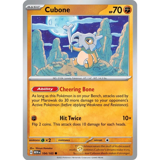 [ENG]	SV3.5	151:	104/165	Cubone	C	(Non-Foil)