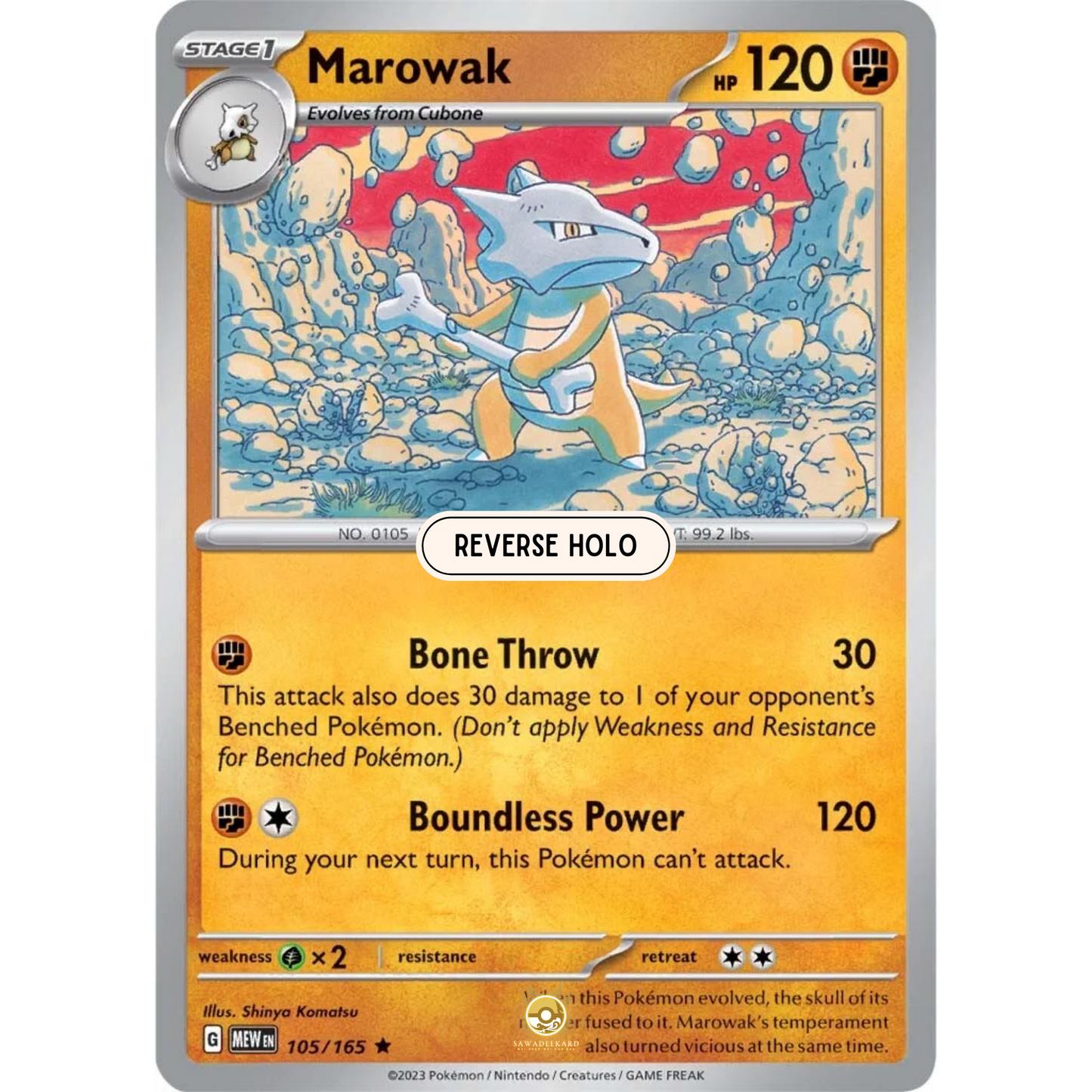 [ENG]	SV3.5	151:	105/165	Marowak	R	(Reverse Holo)