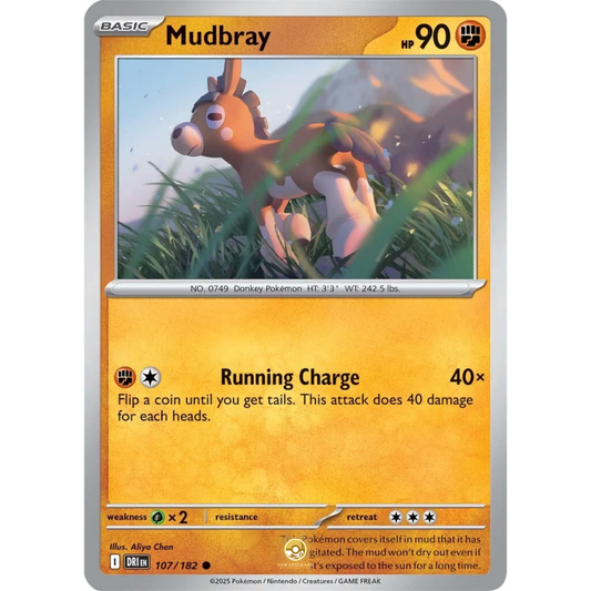[ENG] Pokemon SV10 Destined Rivals: 107/182 Mudbray [Fighting] [C - Common] (Non-foil)