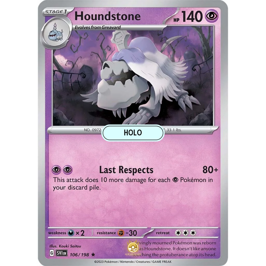 [ENG] SV01 Scarlet Violet Base Set: 106/198 Houndstone R (Foil)