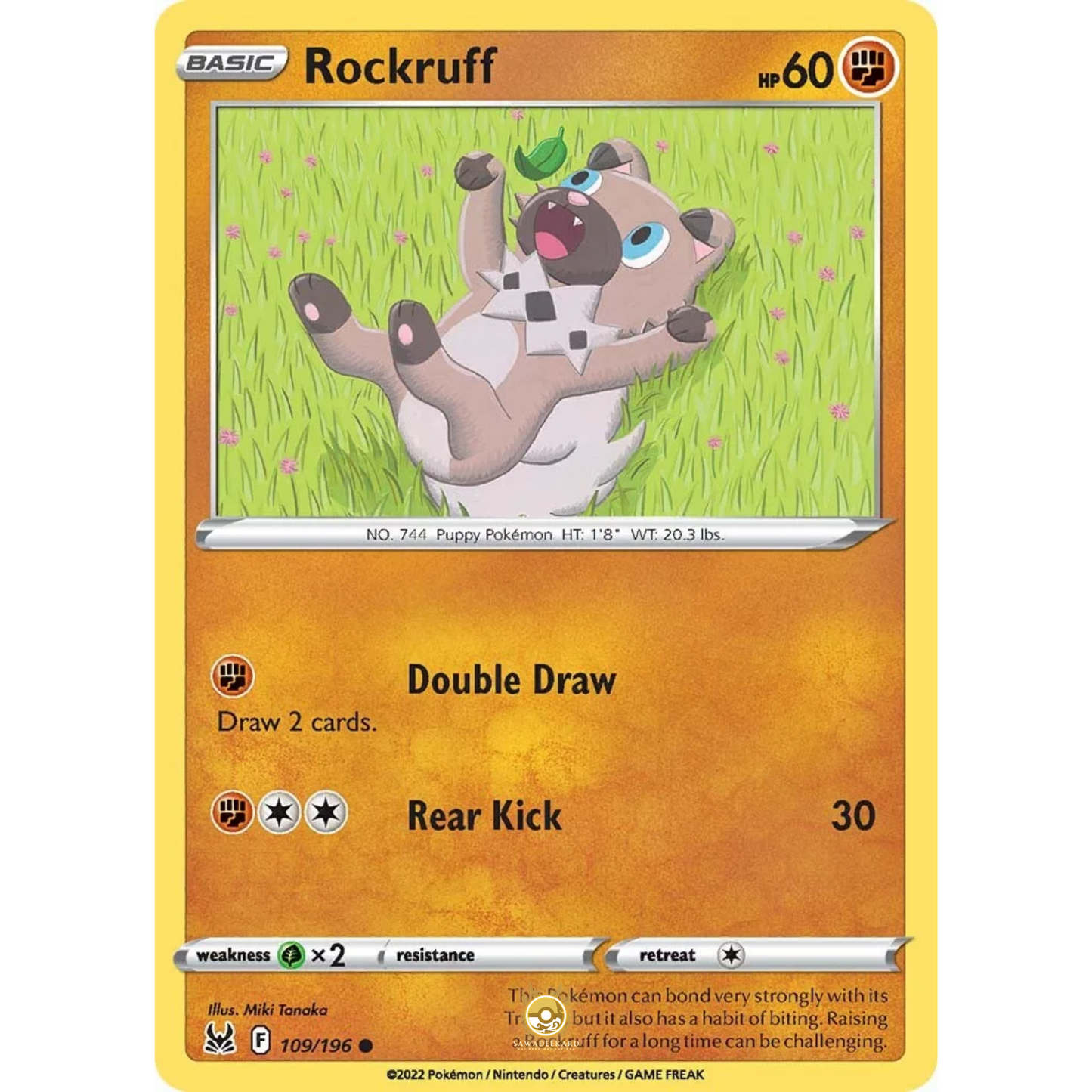 [ENG] SWSH 11 Lost Origin: 109/196 Rockruff C (Non-Foil)