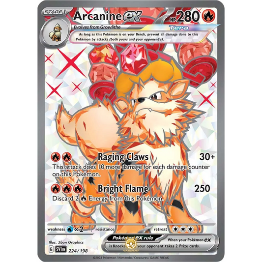 [ENG] SV01 Scarlet Violet Base Set: 224/198 Arcanine EX SR (Foil)