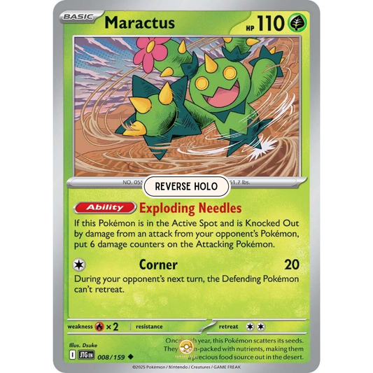 [ENG] Pokemon SV09 Journey Together: 008/159 Maractus [Grass] [U - Uncommon] (Reverse Holo)