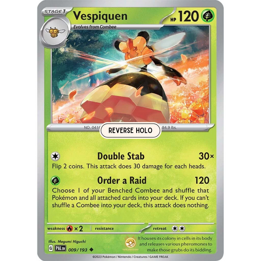 [ENG] SV02 Paldea Evolved: 009/193 Vespiquen U (Reverse Holo)