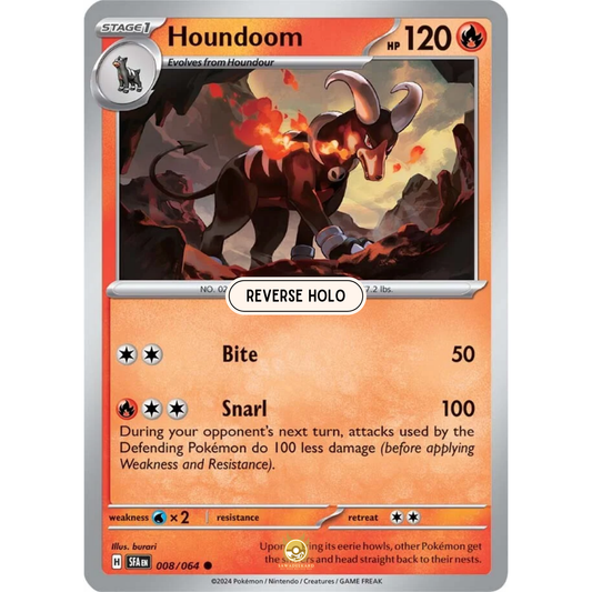 [ENG] Pokemon SV6.5 Shrouded Fable: 008/064 Houndoom [Fire] [C - Common] (Reverse Holo)