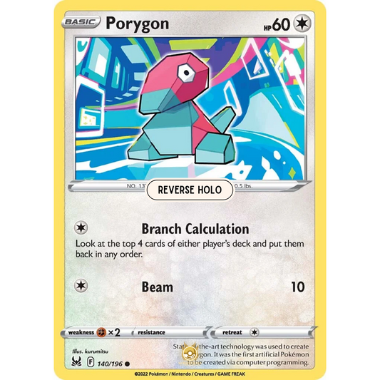 [ENG] SWSH 11 Lost Origin: 140/196 Porygon C (Reverse Holo)