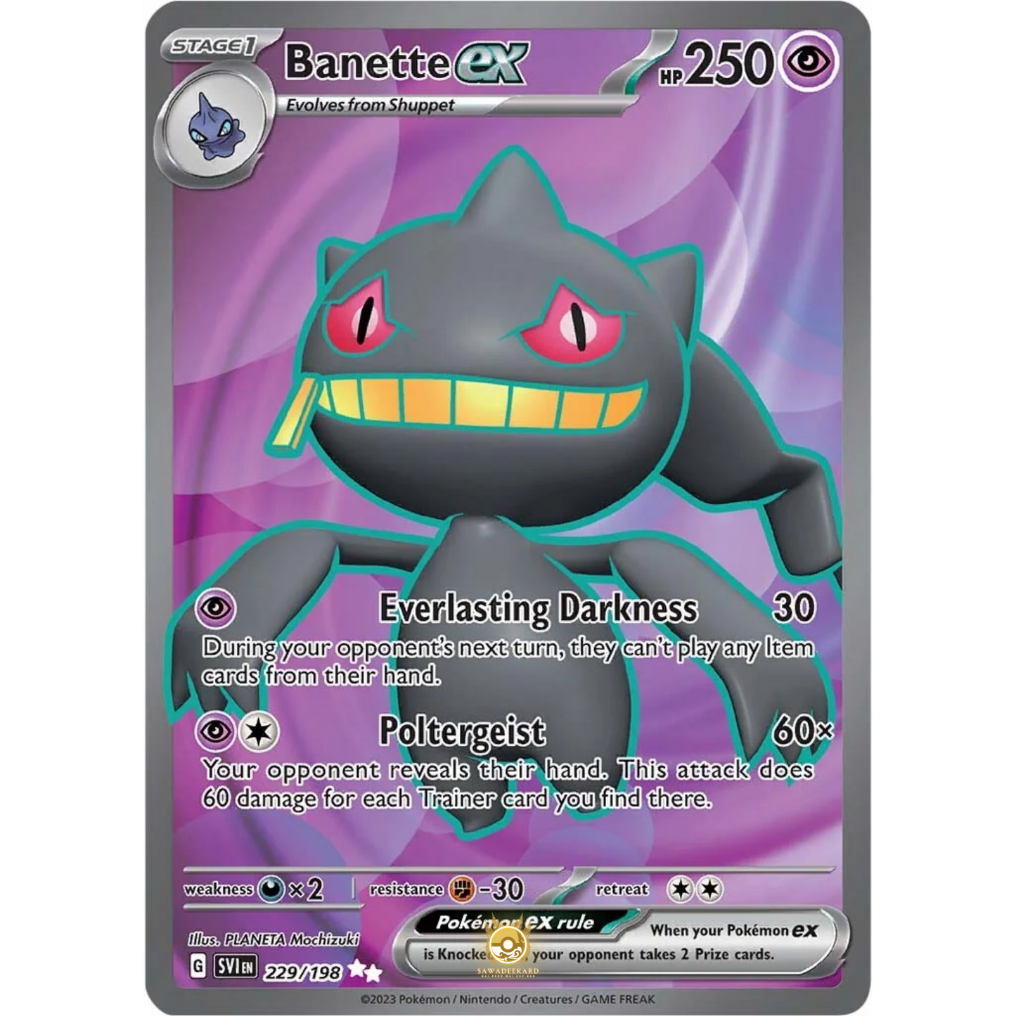 [ENG] SV01 Scarlet Violet Base Set: 229/198 Banette EX SR (Foil)