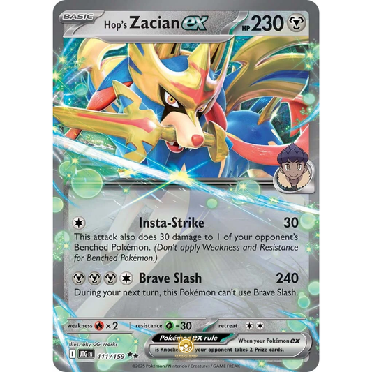 [ENG] Pokemon SV09 Journey Together: 111/159 Hop's Zacian ex [Metal] [RR - Double Rare] (Foil)