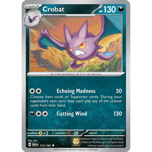 [ENG]	SV04	Paradox Rift:	112/182	Crobat	U	(Non-Foil)