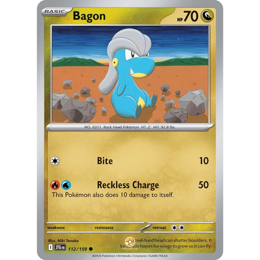 [ENG] Pokemon SV09 Journey Together: 112/159 Bagon [Dragon] [C - Common] (Non-foil)