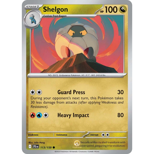 [ENG] Pokemon SV09 Journey Together: 113/159 Shelgon [Dragon] [C - Common] (Non-foil)
