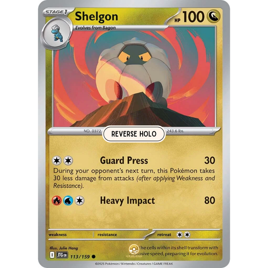 [ENG] Pokemon SV09 Journey Together: 113/159 Shelgon [Dragon] [C - Common] (Reverse Holo)