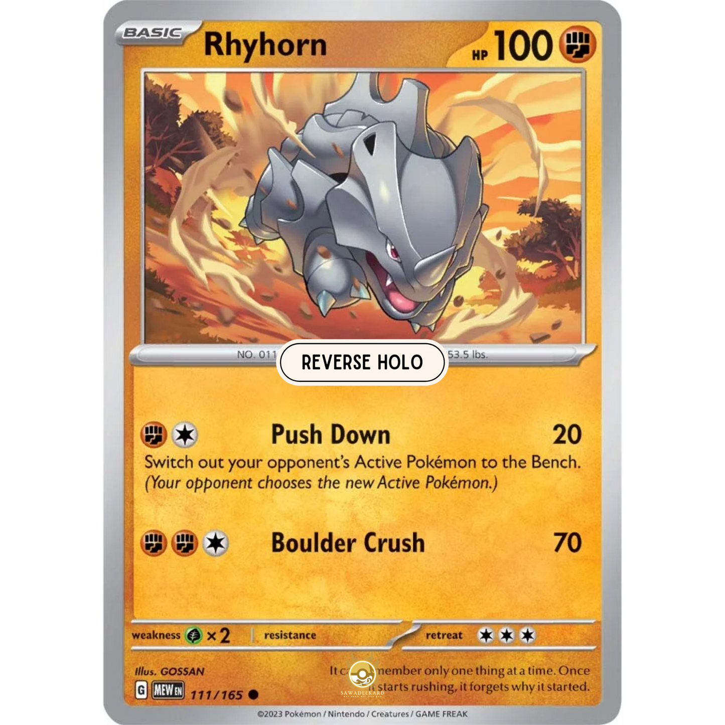 [ENG]	SV3.5	151:	111/165	Rhyhorn	C	(Reverse Holo)