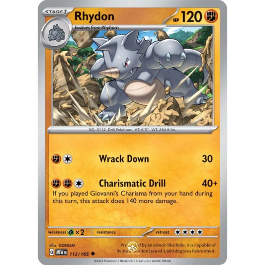 [ENG]	SV3.5	151:	112/165	Rhydon	U	(Non-Foil)