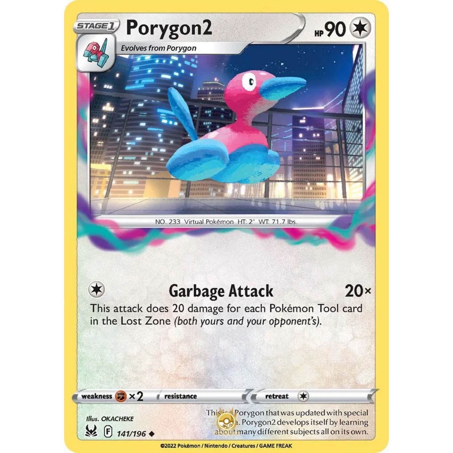 [ENG] SWSH 11 Lost Origin: 141/196 Porygon2 U (Non-Foil)