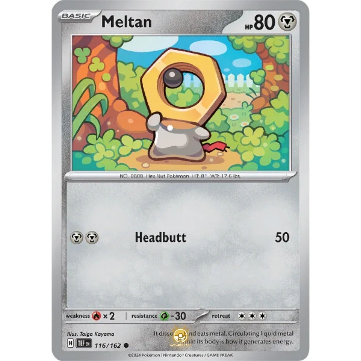 [ENG]	SV05	Temporal Forces:	116/162	Meltan	[Metal]	[C - Common]	(Non-Foil)