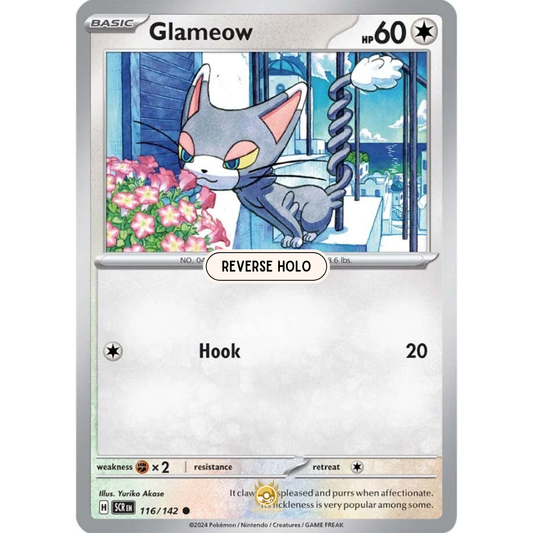[ENG] Pokemon SV07 Stellar Crown: 116/142 Glameow [Colorless] [C - Common] (Reverse Holo)