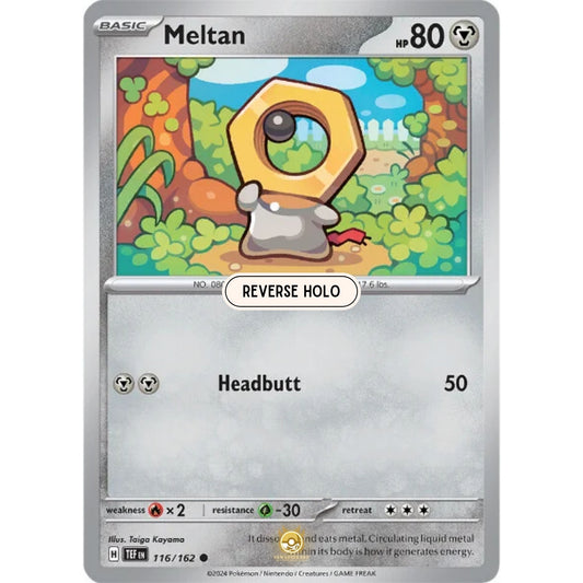 [ENG]	SV05	Temporal Forces:	116/162	Meltan	[Metal]	[C - Common]	(Reverse Holo)