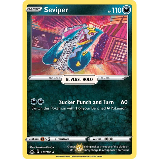 [ENG] SWSH 11 Lost Origin: 116/196 Seviper U (Reverse Holo)