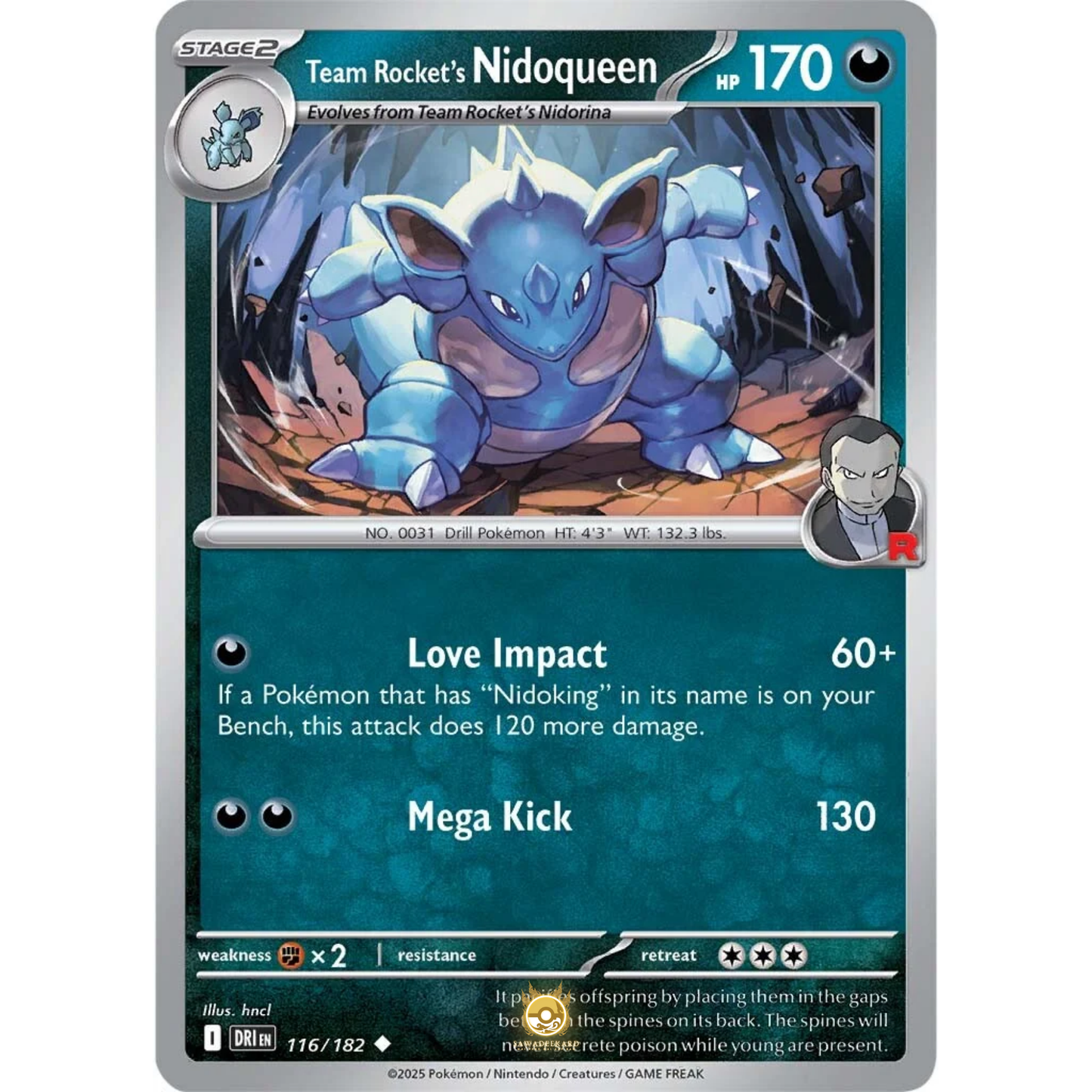 [ENG] Pokemon SV10 Destined Rivals: 116/182 Team Rocket's Nidoqueen [Darkness] [U - Uncommon] (Non-foil)