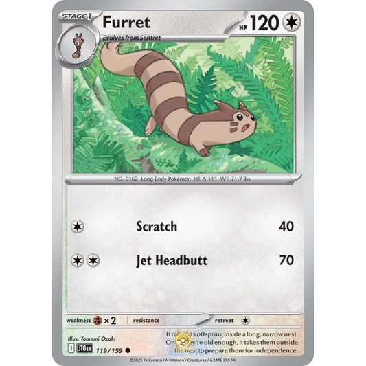 [ENG] Pokemon SV09 Journey Together: 119/159 Furret [Colorless] [C - Common] (Non-foil)