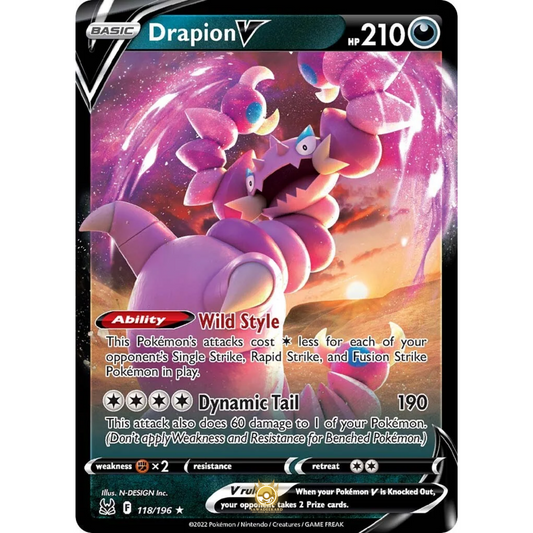 [ENG] SWSH 11 Lost Origin: 118/196 Drapion V R (Foil)