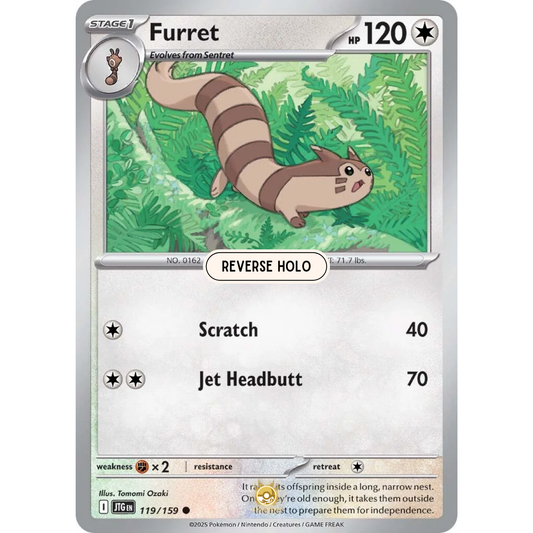 [ENG] Pokemon SV09 Journey Together: 119/159 Furret [Colorless] [C - Common] (Reverse Holo)