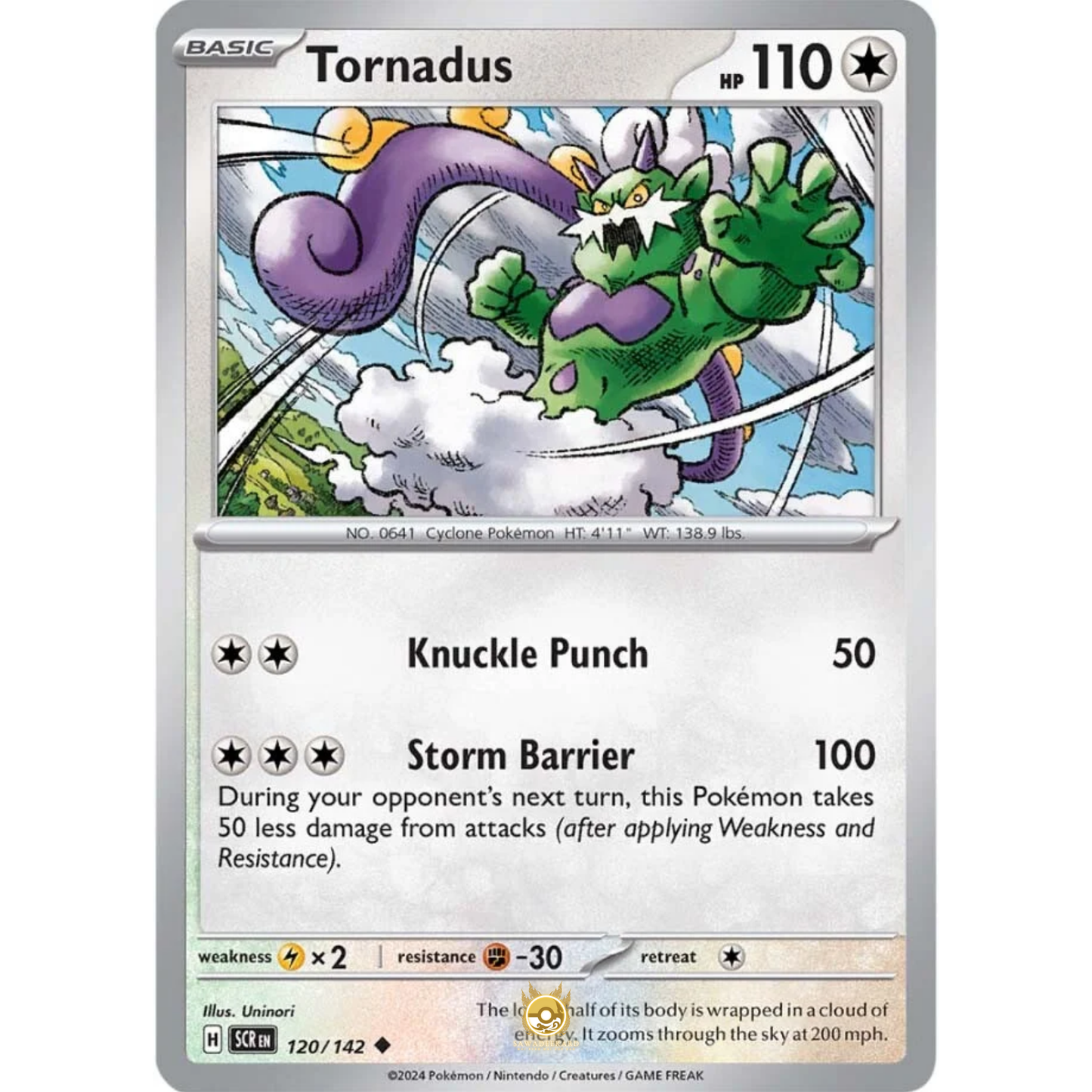 [ENG] Pokemon SV07 Stellar Crown: 120/142 Tornadus [Colorless] [U - Uncommon] (Non-foil)