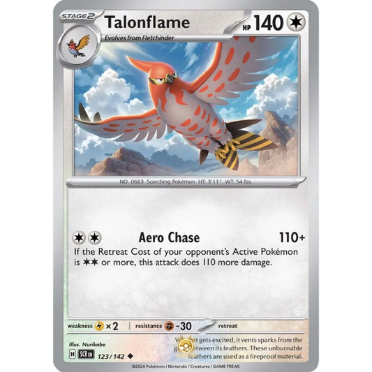 [ENG] Pokemon SV07 Stellar Crown: 123/142 Talonflame [Colorless] [U - Uncommon] (Non-foil)