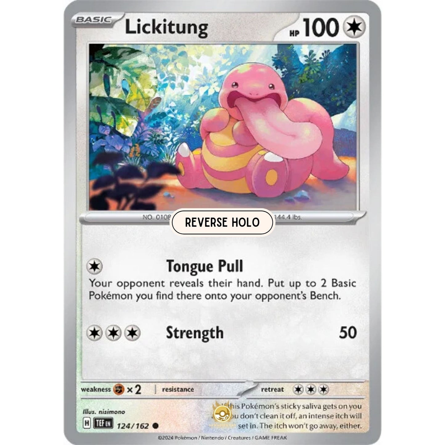 [ENG]	SV05	Temporal Forces:	124/162	Lickitung	[Colorless]	[C - Common]	(Reverse Holo)