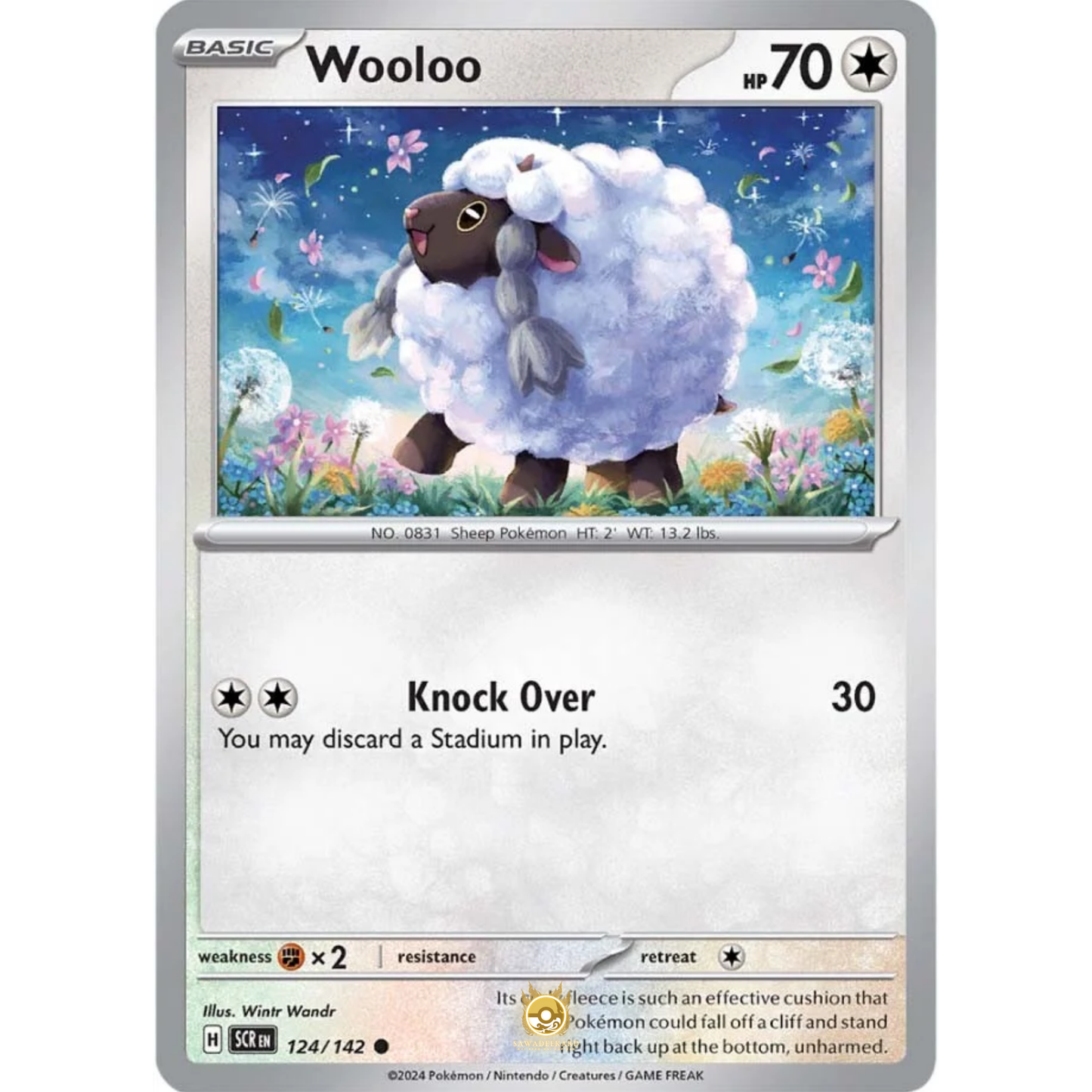 [ENG] Pokemon SV07 Stellar Crown: 124/142 Wooloo [Colorless] [C - Common] (Non-foil)